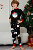 Black Long Sleeve Pear Pattern Matching Family Pajamas