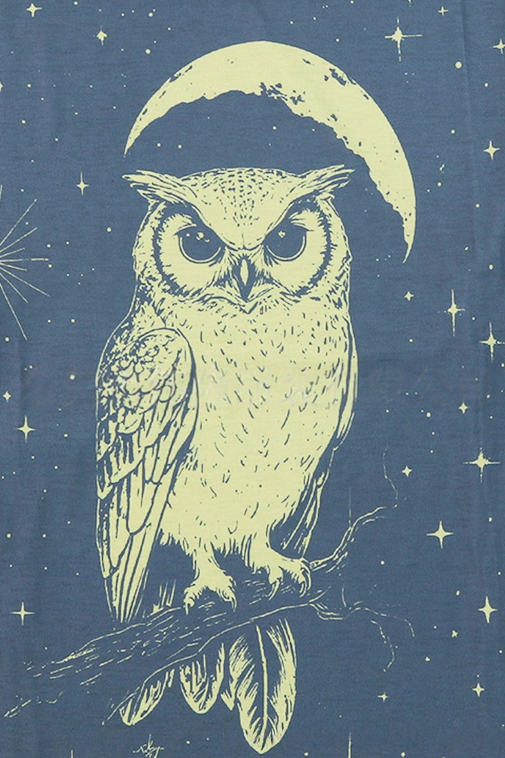 Grey Blue Printed Luminous Matching Family Pajamas