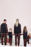 Navy Printed Long Sleeve Family Halloween Pajamas