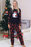Navy Printed Long Sleeve Family Halloween Pajamas