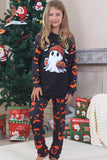 Navy Printed Long Sleeve Family Halloween Pajamas