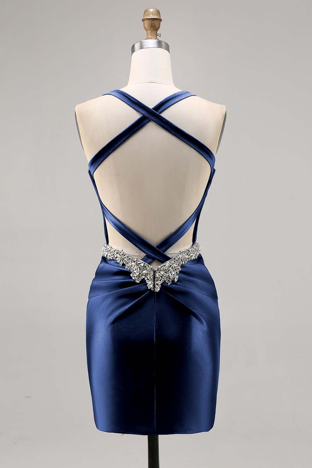Corset Satin Bodycon Dark Green Cocktail Dress