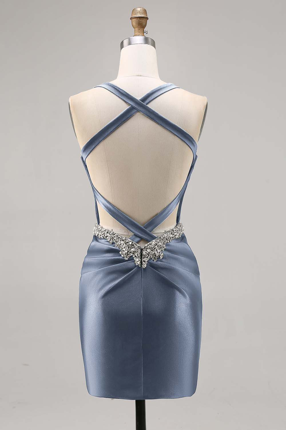 Corset Satin Bodycon Dark Green Cocktail Dress