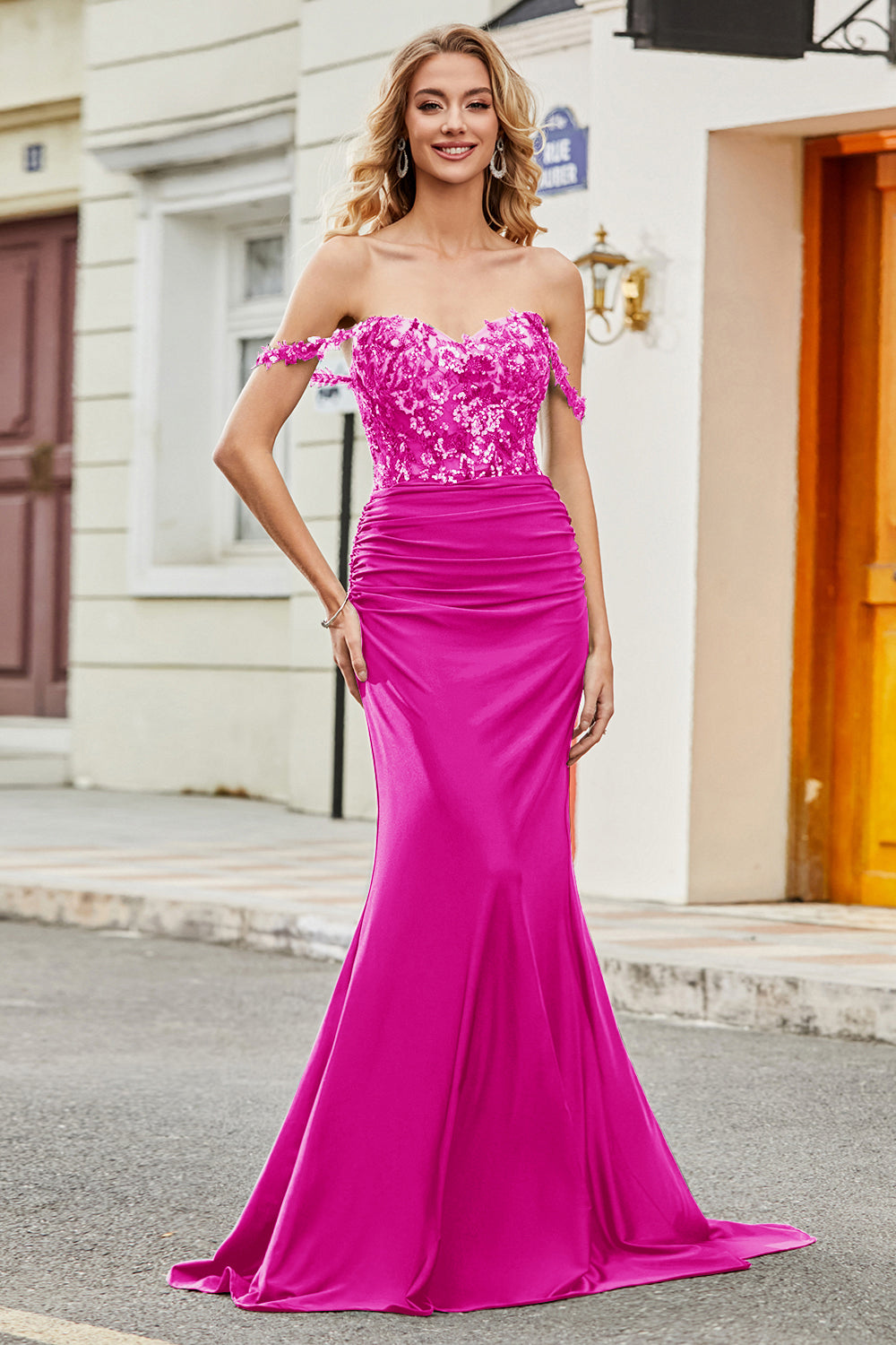 Dark Green Mermaid Off the Shoulder Long Prom Dress