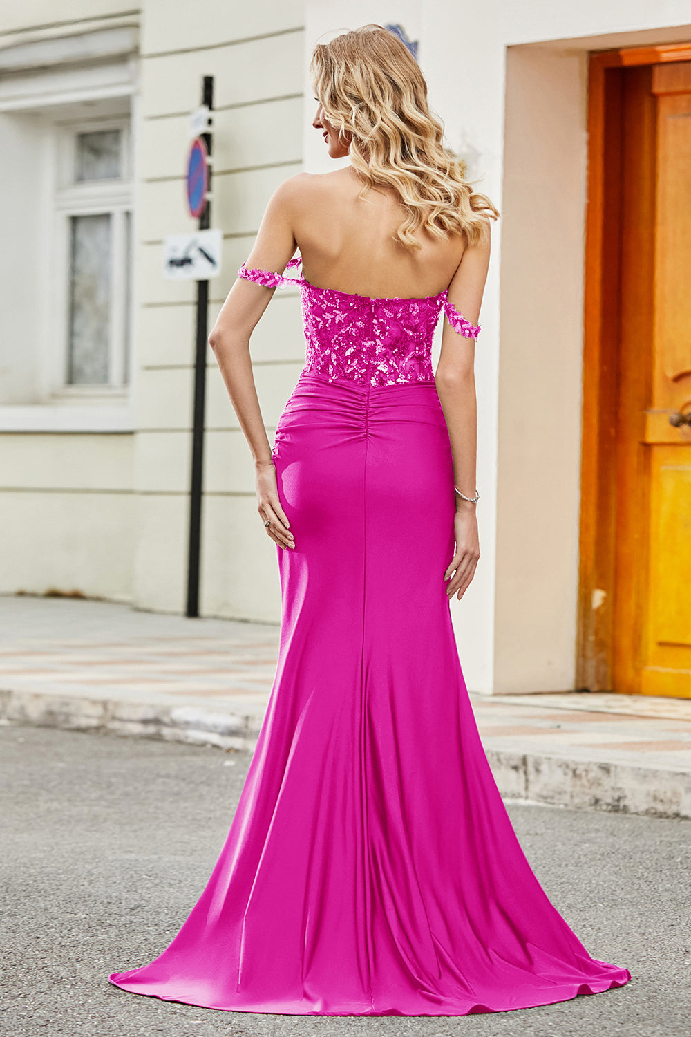 Dark Green Mermaid Off the Shoulder Long Prom Dress