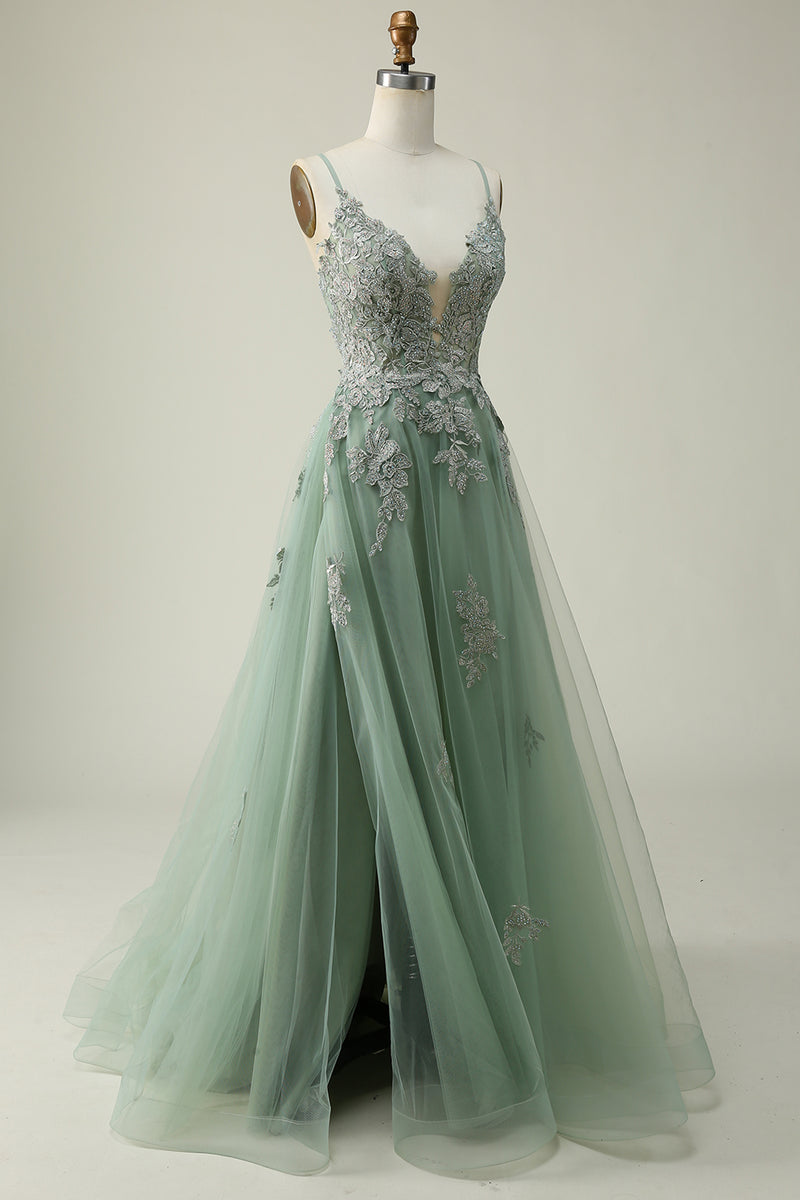 Khaki green shop formal dress