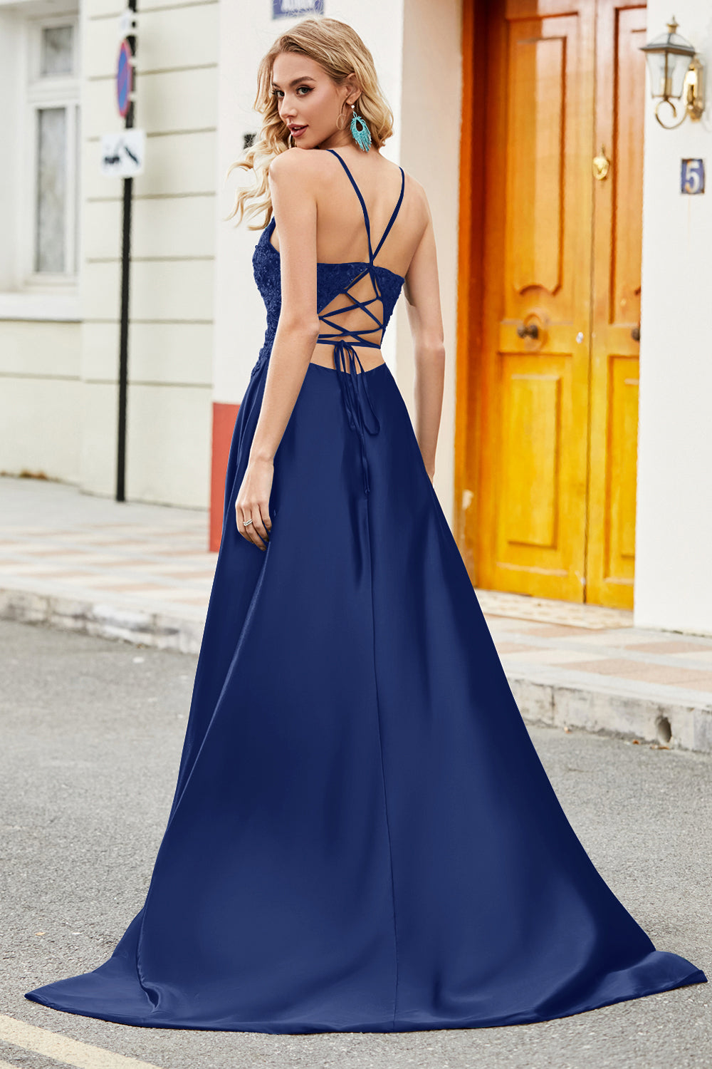 Trendy A Line Spaghetti Straps Lilac Long Prom Dress with Appliques