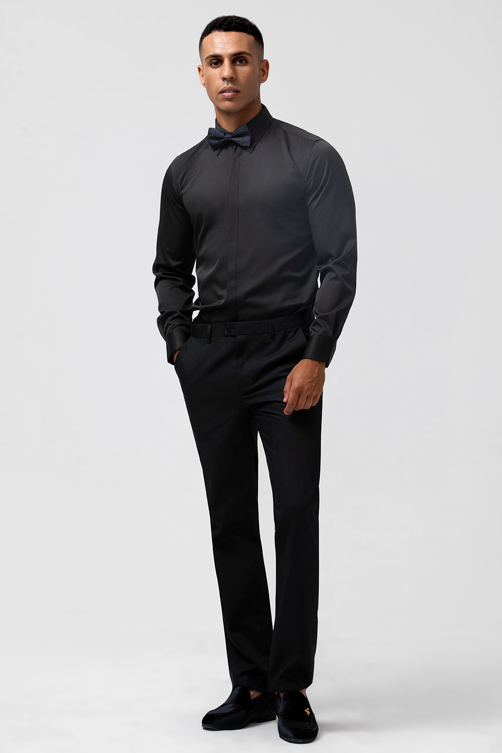 Royal Blue Peak Lapel Jacquard Men's Blazer