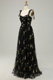 Green Long Prom Dress With Embroidery