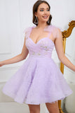 Sweetheart Green A Line Tulle Cocktail Dress