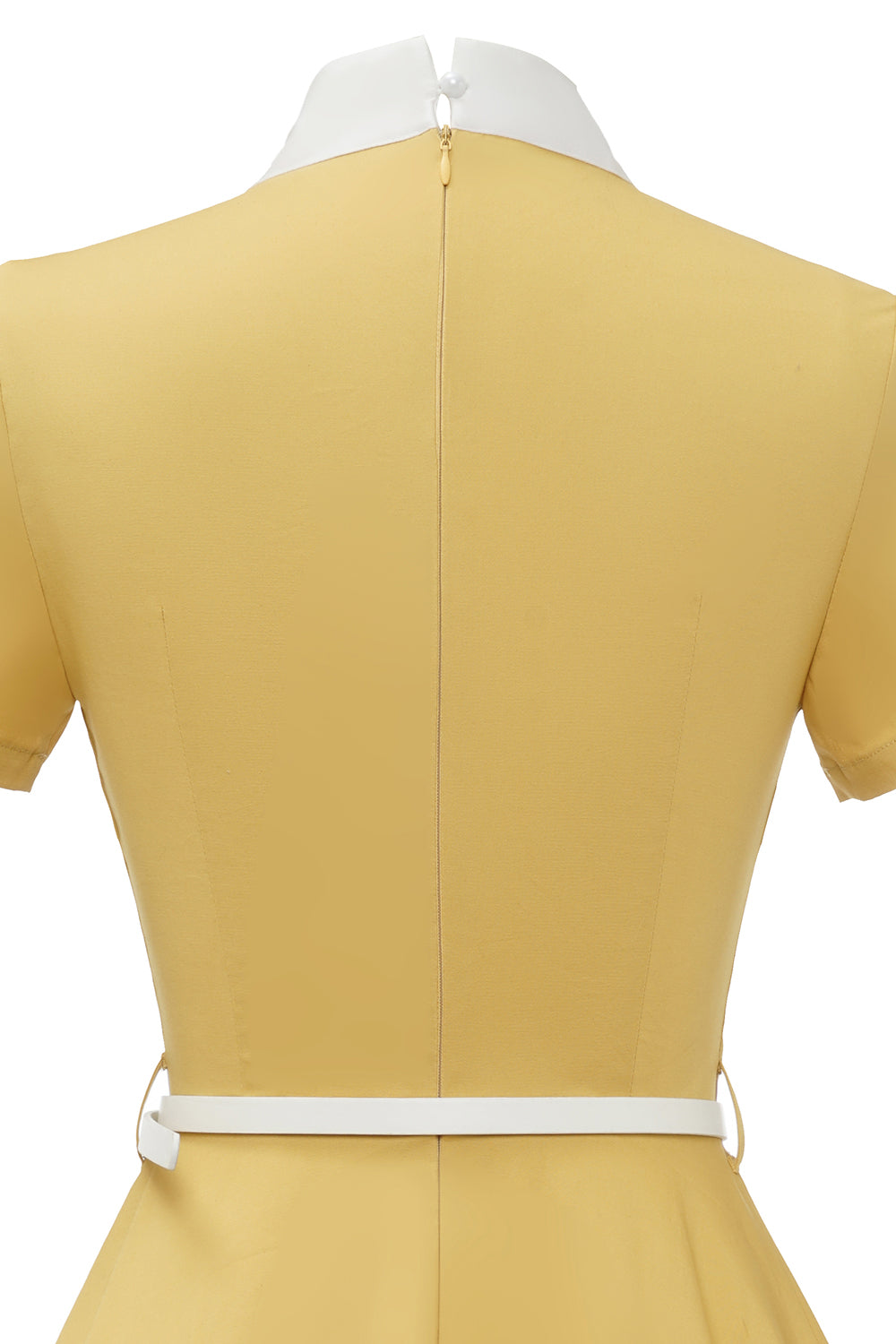 Retro Style Yellow 1950s Dress with Bowknot