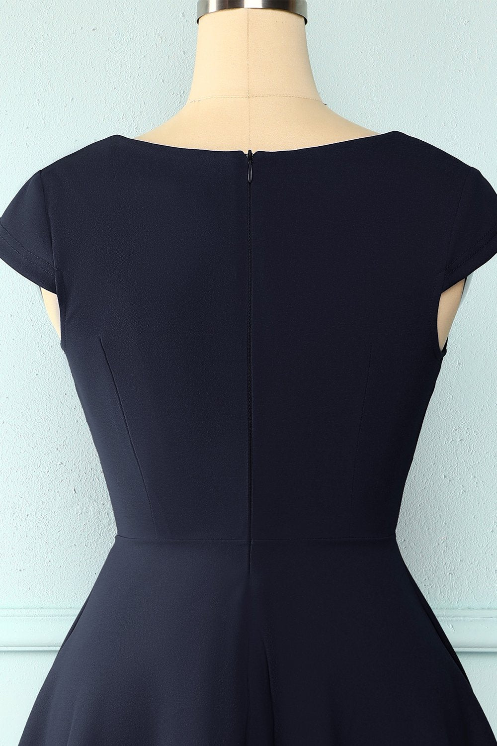 Navy Solid Dress