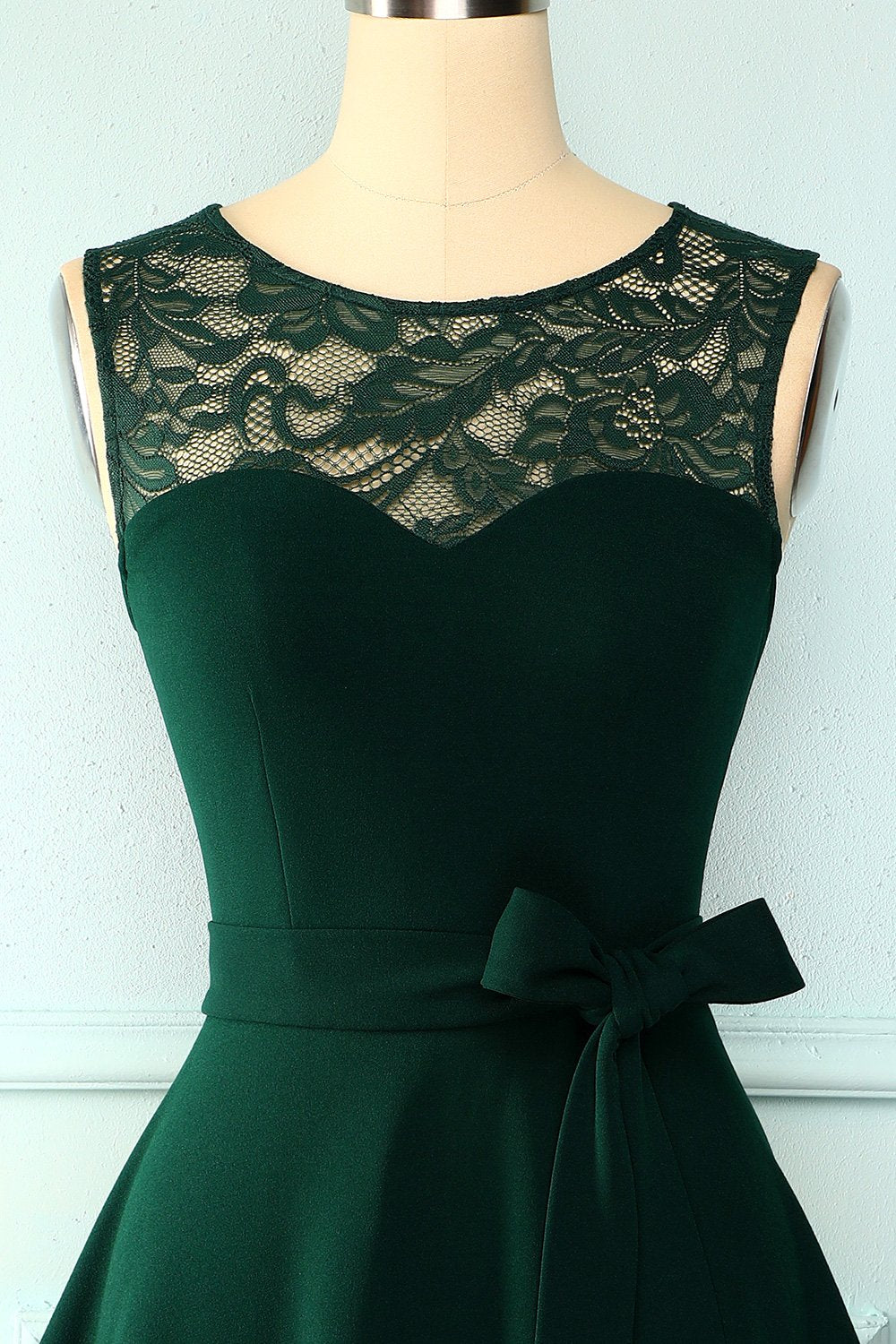 Dark Green High Low Dress
