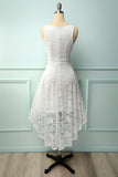 White V-Neck Lace Dress