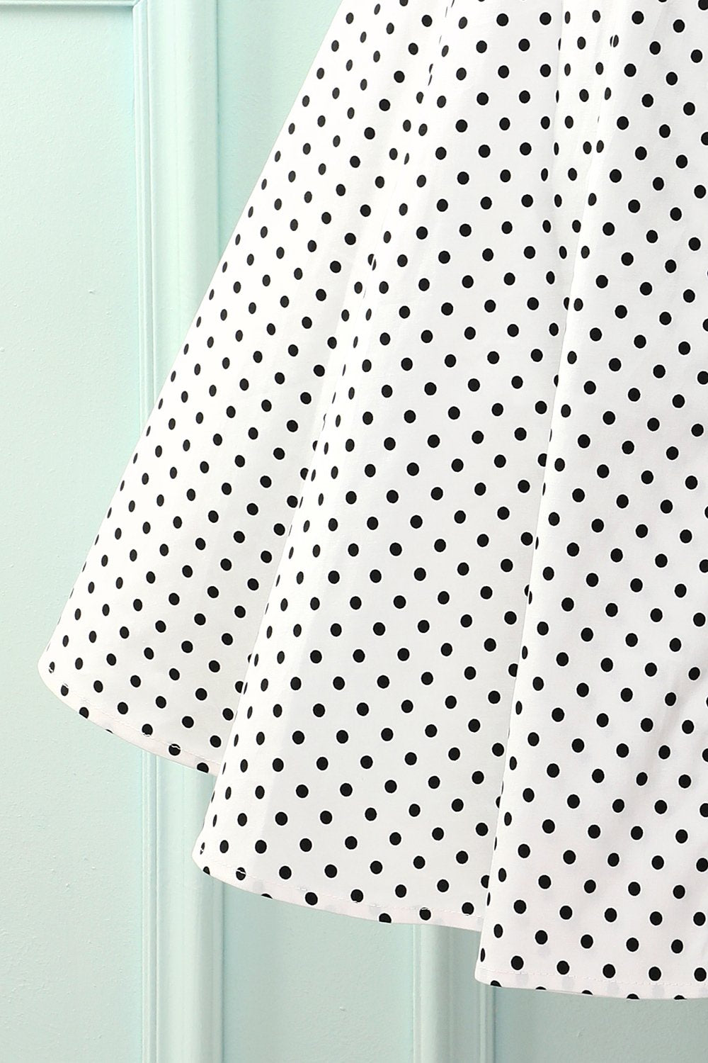 Faked Two Piece Dots Dress