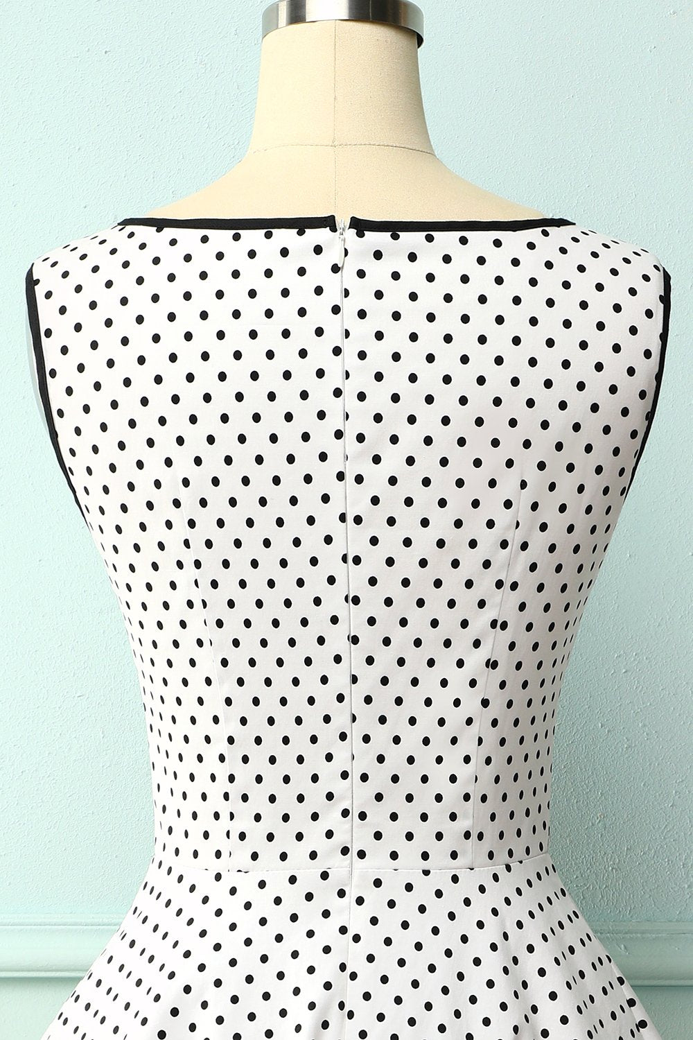 Faked Two Piece Dots Dress