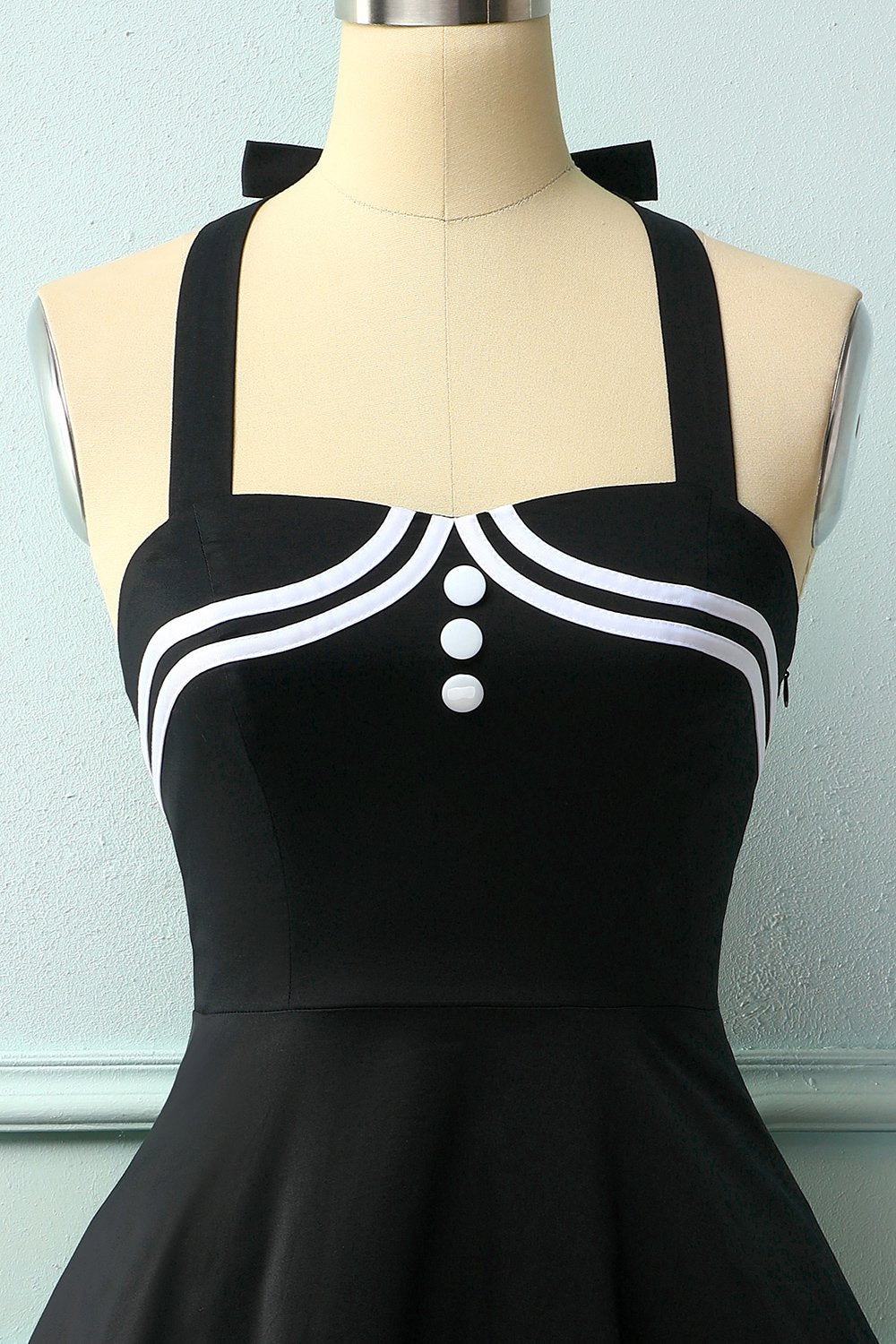Black 50s Rockabilly Pin Up Dress