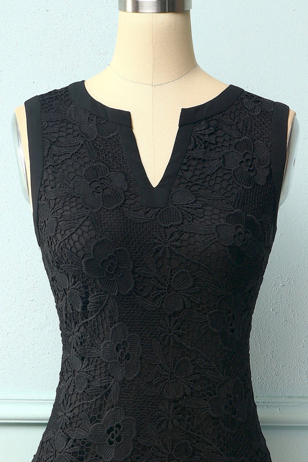Black Floral Lace Dress