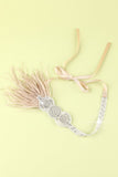 1920s Feather Beaded Flapper Headband
