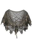 1920s Flower Sequin Women Cape