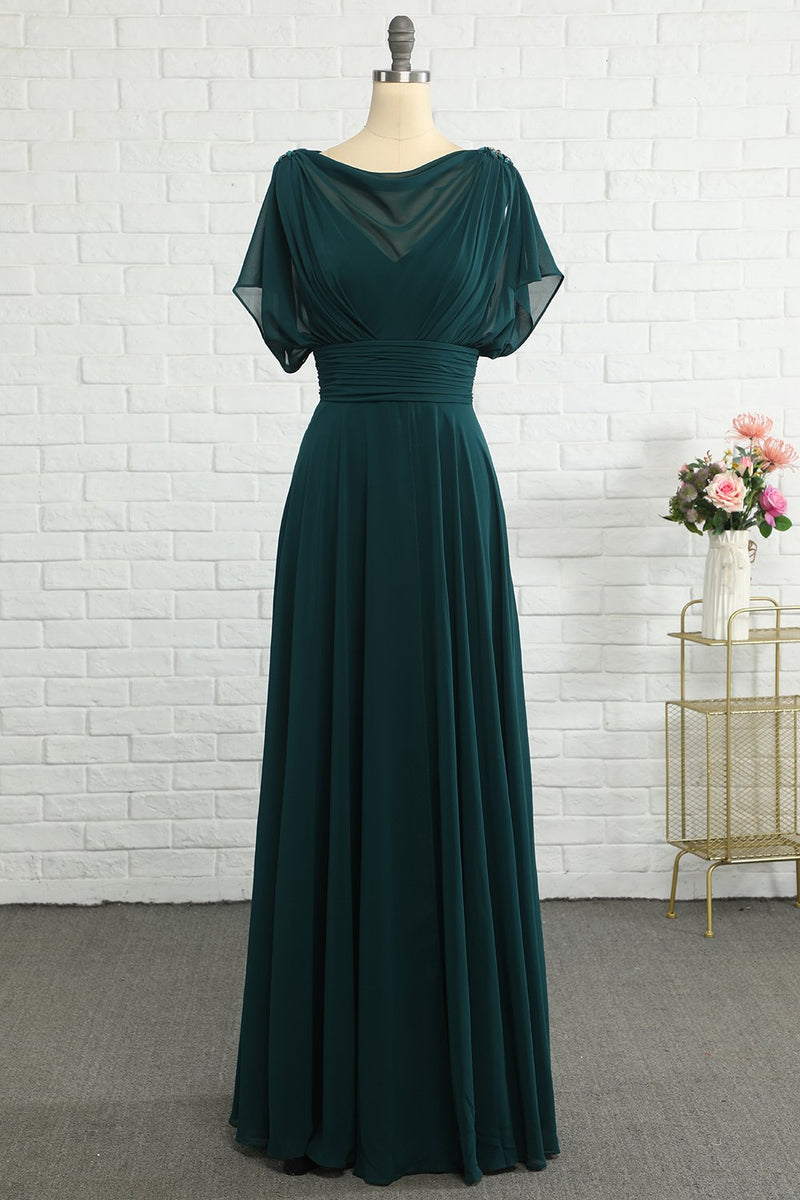 Bottle green deals chiffon dress