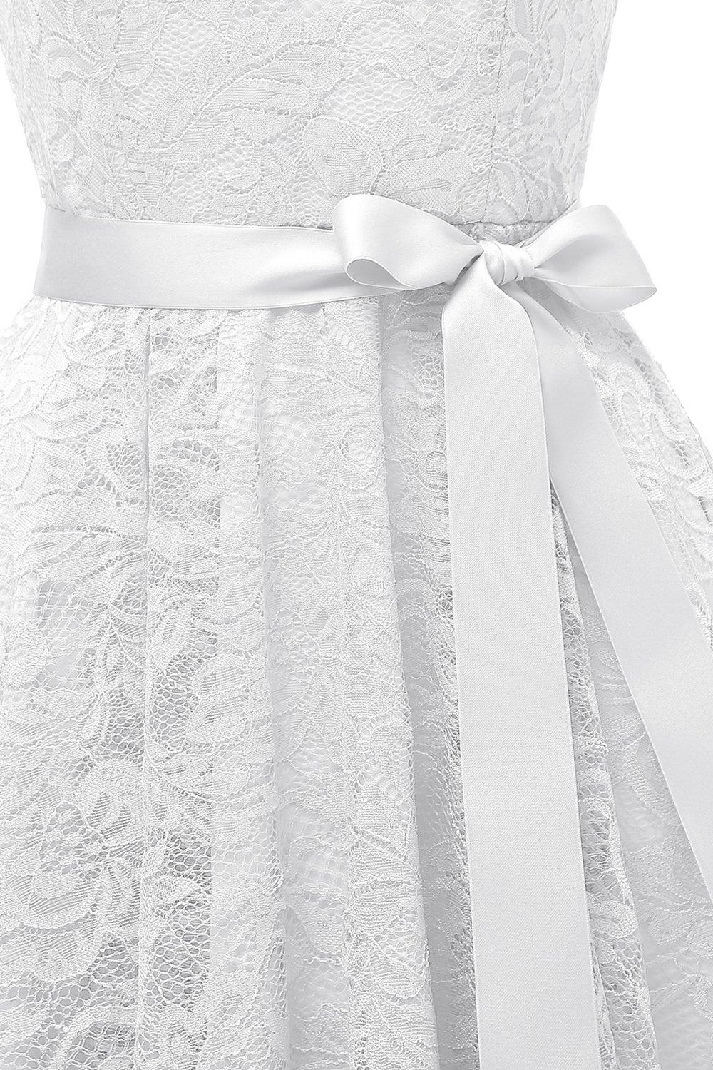 White Lace High-low Dress