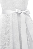 White Lace High-low Dress