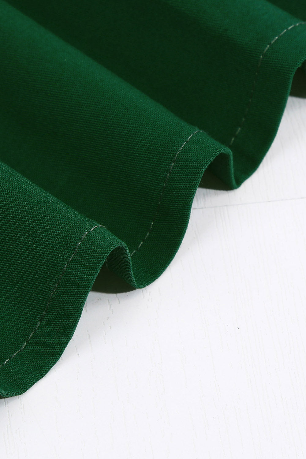 Green V-Neck Short Sleeves 1950s Swing Dress
