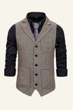 Notch Lapel Single Breasted Men's Suit Vest
