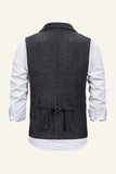 Notch Lapel Single Breasted Men's Suit Vest
