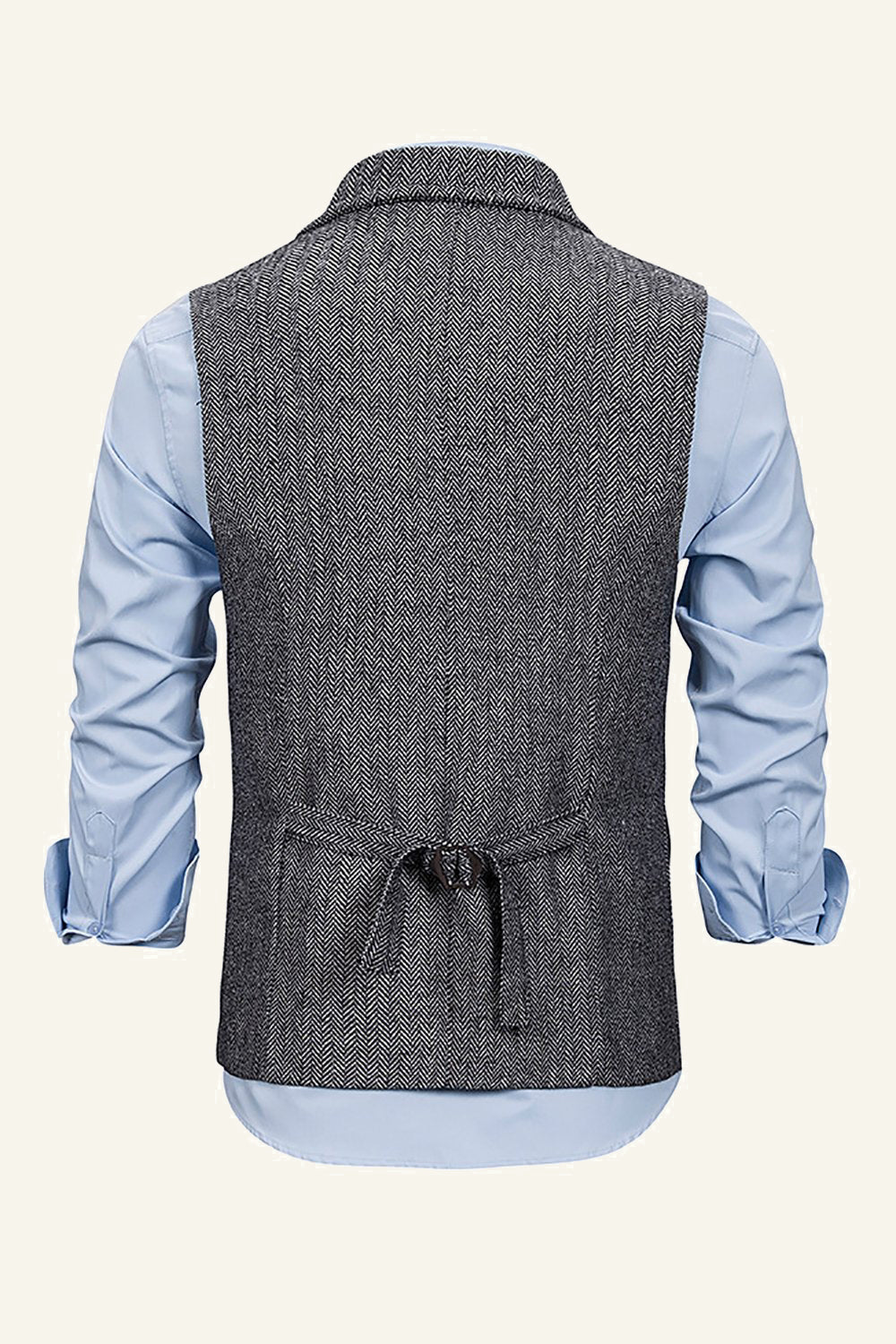 Notch Lapel Single Breasted Men's Suit Vest