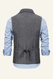 Notch Lapel Single Breasted Men's Suit Vest