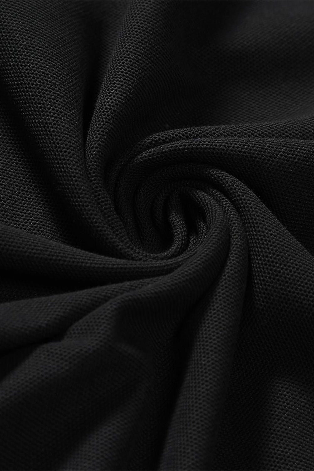 Men's Black Cotton Short-sleeve Casual Polo Shirt