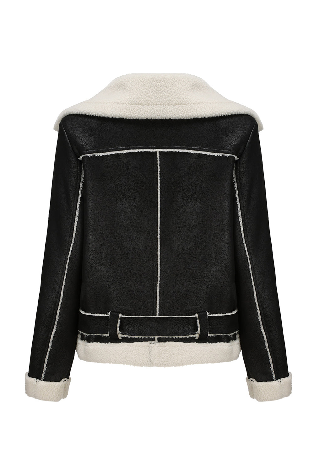 Black Fleece PU Cropped Fitted Women Jacket