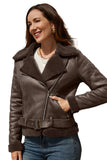 Black Fleece PU Cropped Fitted Women Jacket