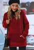 Load image into Gallery viewer, Red Fleece Hooded Pull Over Sweatshirt With Front Pocket