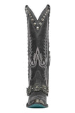 Black Boho Style High Boots
