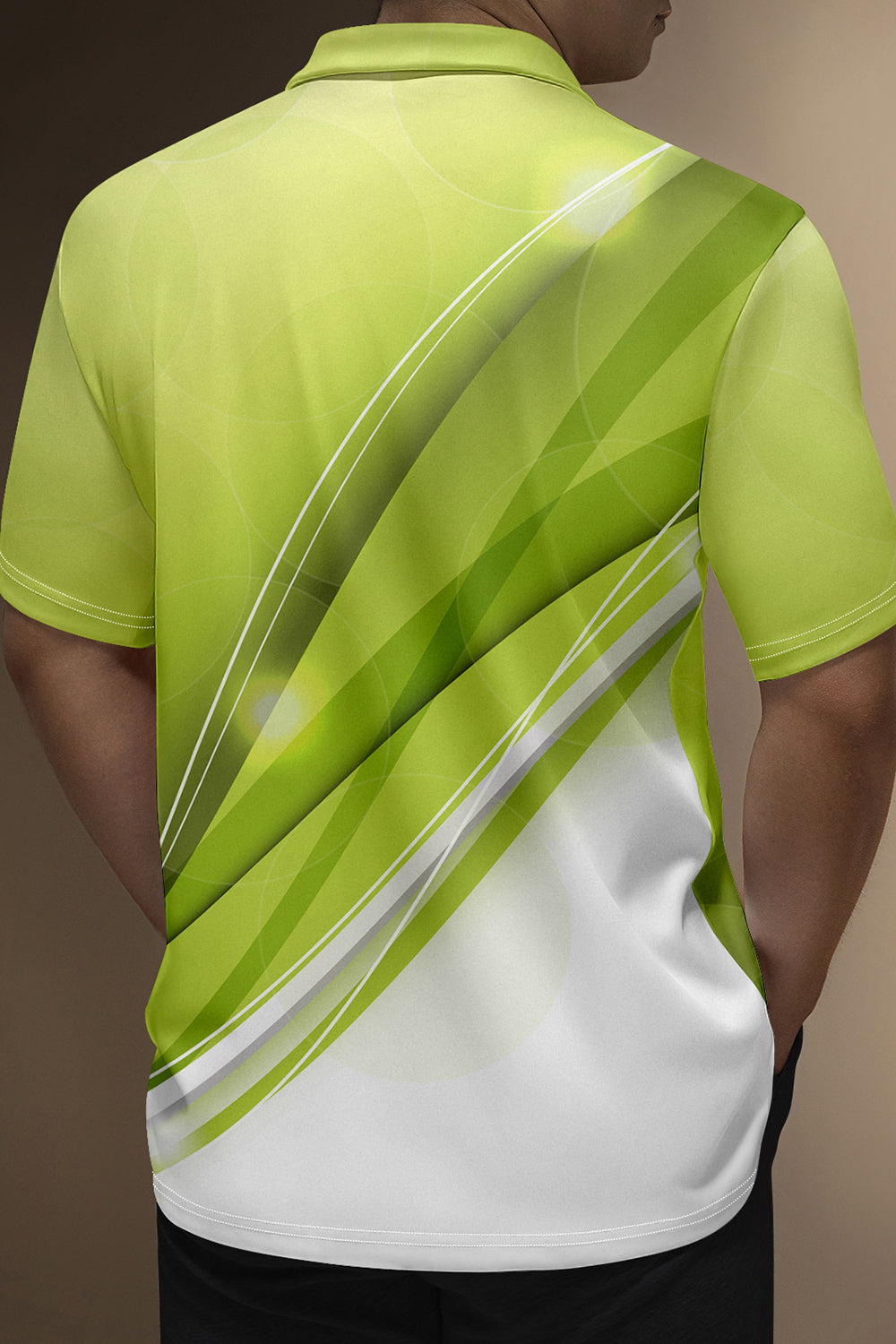 Classic Green Men's Polo Shirt with Short Sleeves