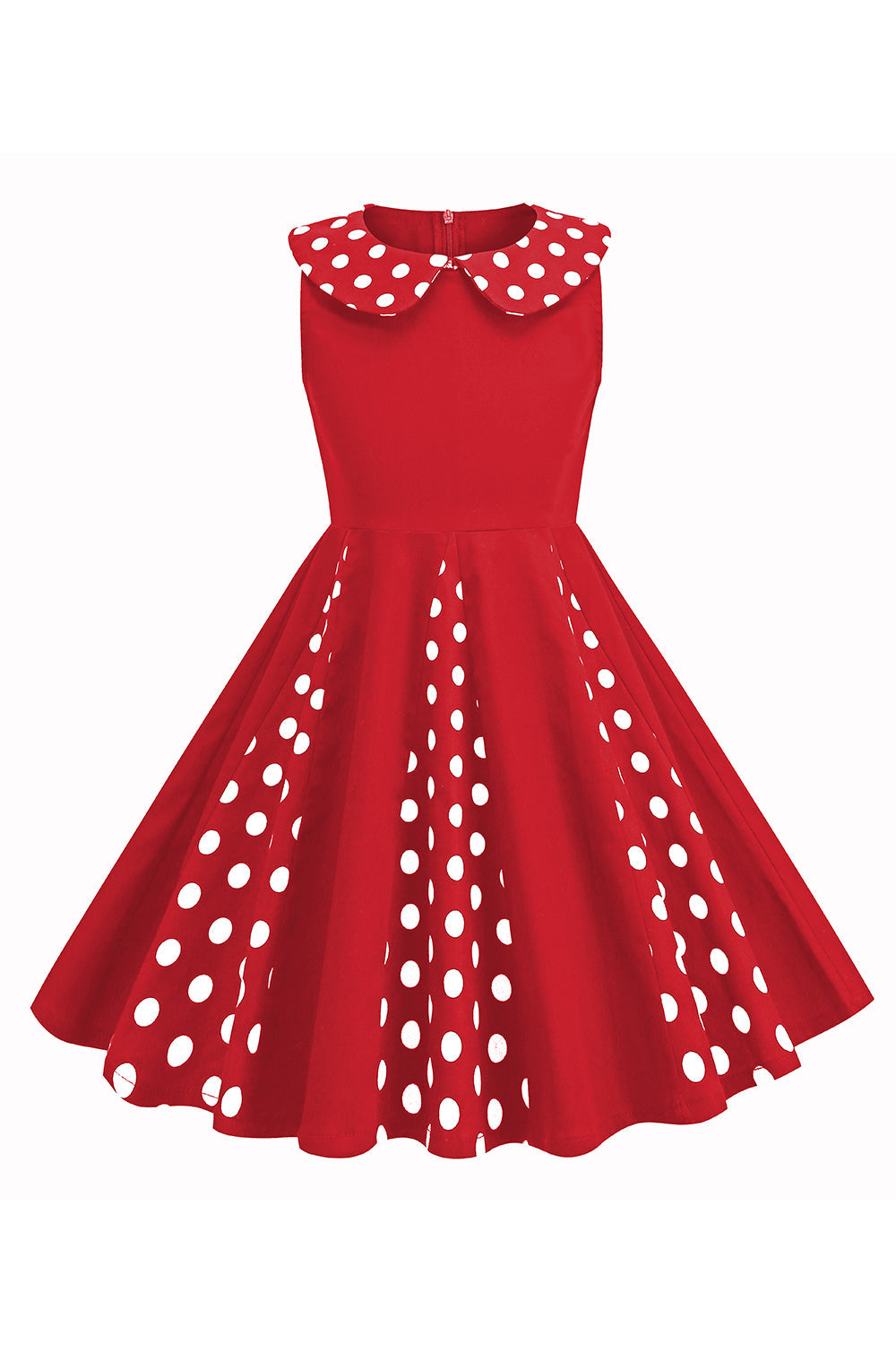 Black Jewel Neck Sleeveless 50's Girls Dress