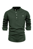 Long Sleeves Black Casual Men's Shirt