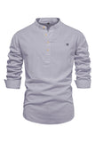 Long Sleeves Black Casual Men's Shirt