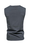 Summer Sleeveless Buttons Men's T-shirt