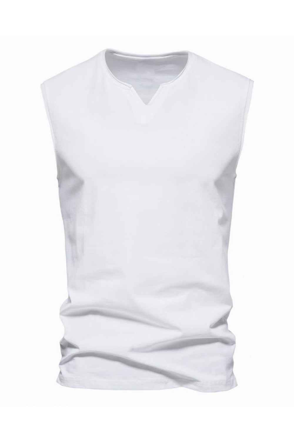 Sleeveless Black V-neck Summer Men's T-shirt