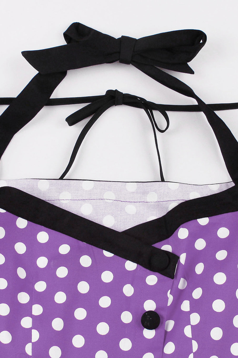 Red Polka Dots Halter Swing 1950s Dress