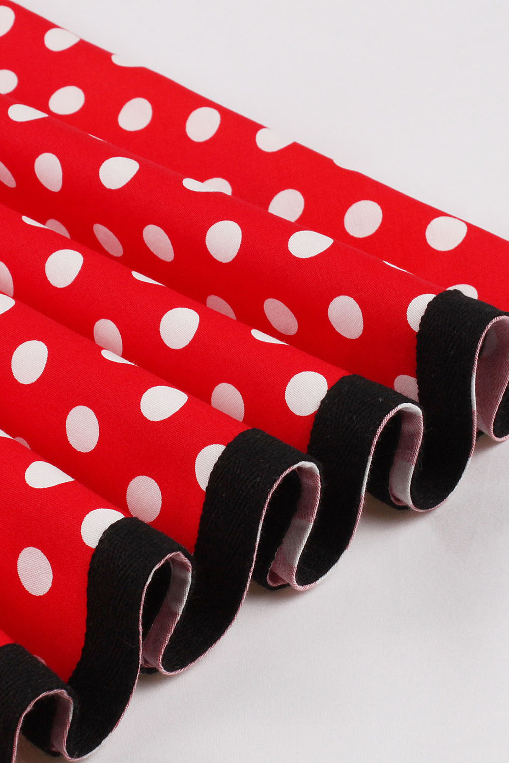 Red Polka Dots Halter Swing 1950s Dress