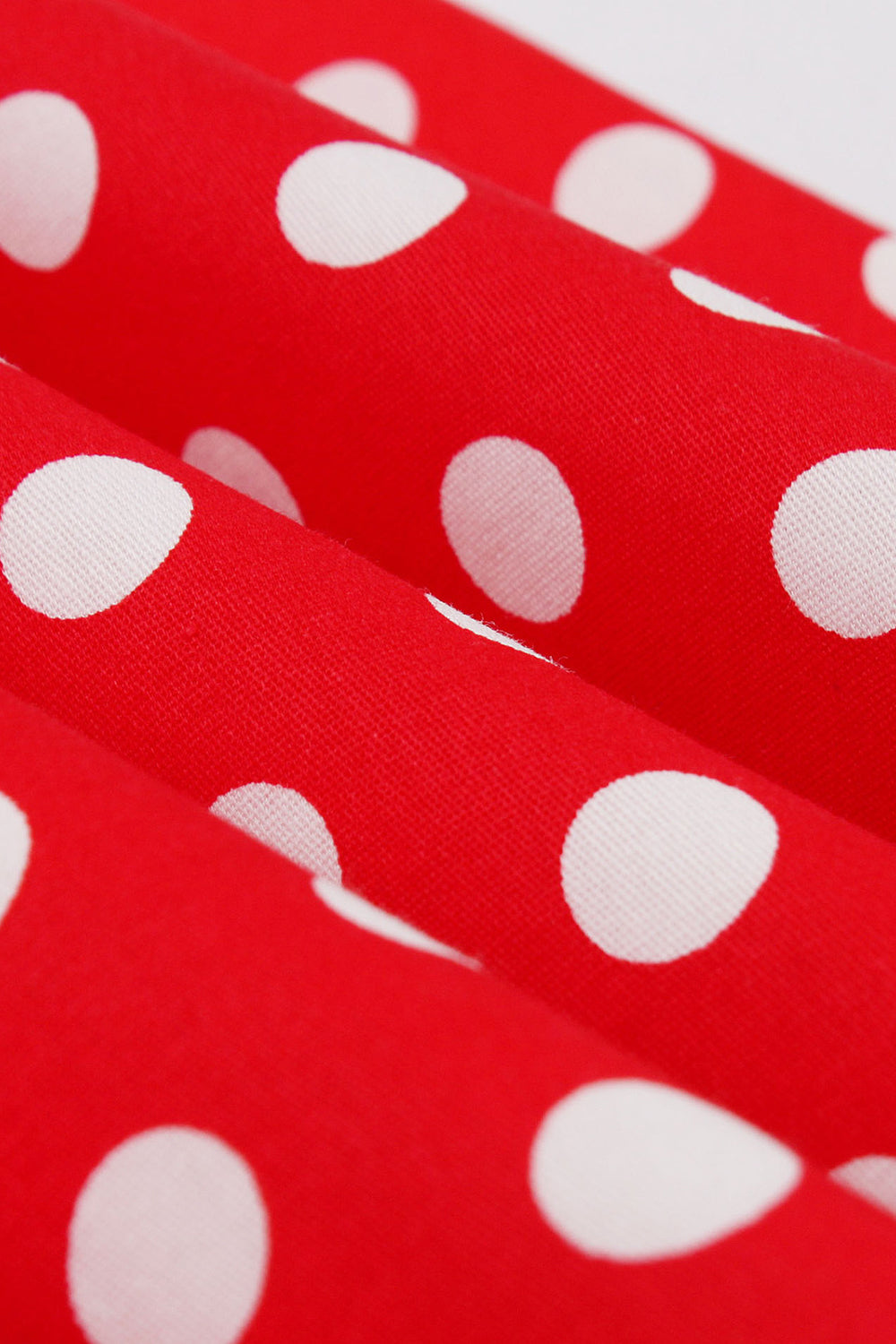 Red Polka Dots Halter Swing 1950s Dress