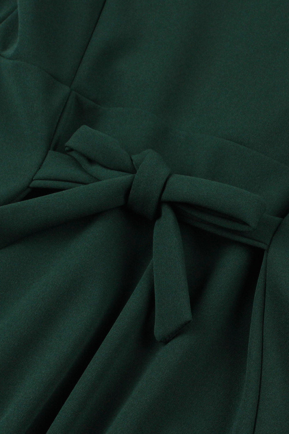 Green Deep V Neck 1950s Dress With Short Sleeves
