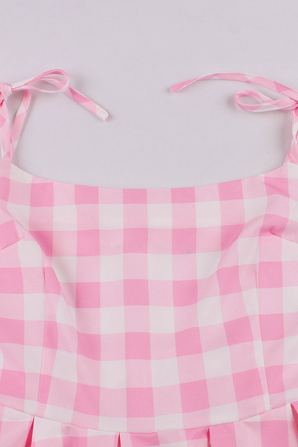 Pink Plaid Pin Up Vintage 1950s Dress