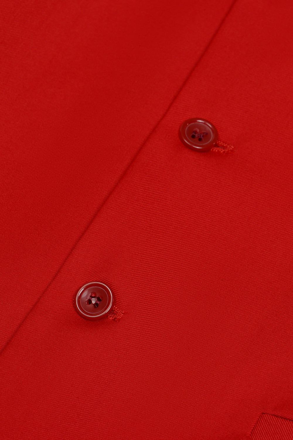 Red Single Breasted Shawl Lapel Men's Suit Vest
