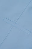 Light Blue Single Breasted Shawl Lapel Men's Suit Vest